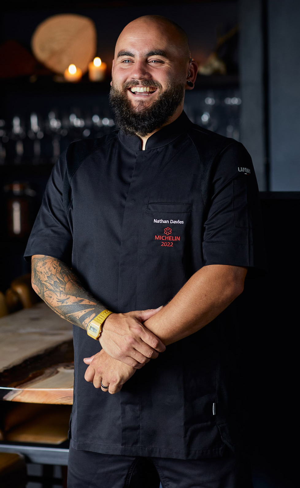 Мужской поварской китель LAFONT BASIL MC LH-2BSLMC2 blk