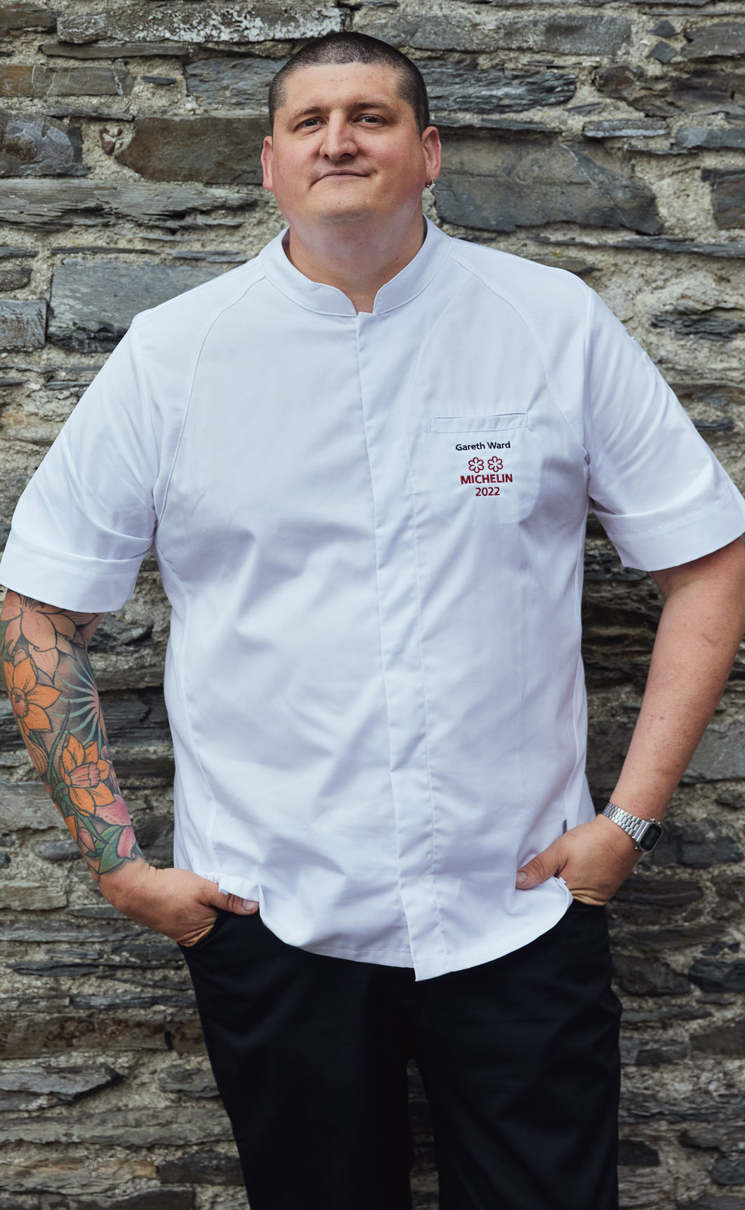 Мужской поварской китель LAFONT BASIL MC LH-2BSLMC2 wht